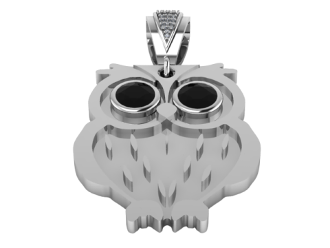 Wise Owl Pendant 3D Printable Model 3D Baskı Modeli