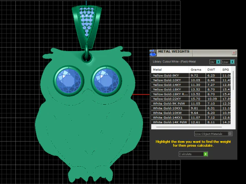 Wise Owl Pendant 3D Printable Model 3D Print Model