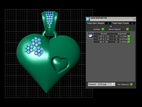 Elegant Heart Pendant 3D Printable Model Modelo de impresión 3D