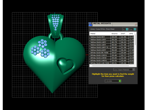 Elegant Heart Pendant 3D Printable Model Modelo de impresión 3D