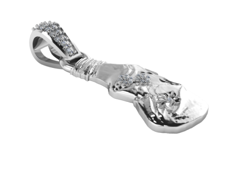 手形花卉吊坠 3D 打印模型 3D 打印模型