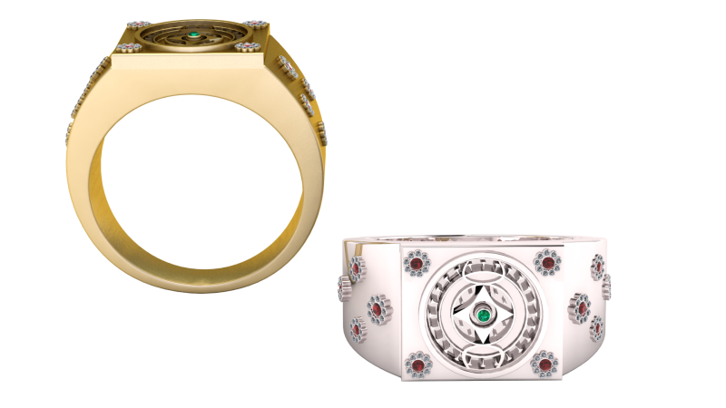 Signet Ring 3D Printable Model 3D प्रिंट मॉडल .c4d .max .obj .3ds .fbx .stl .blend