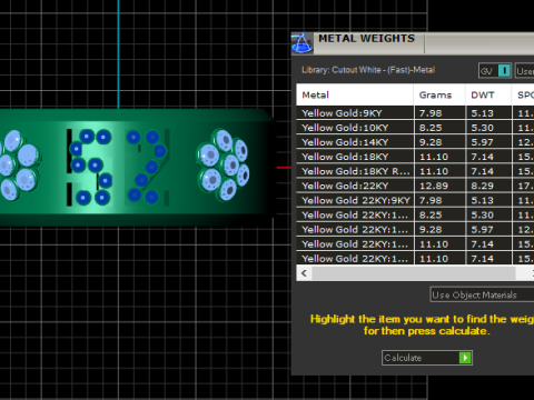 Gold Number 52 Bracelet 3D Printable Model 3Dプリントモデル