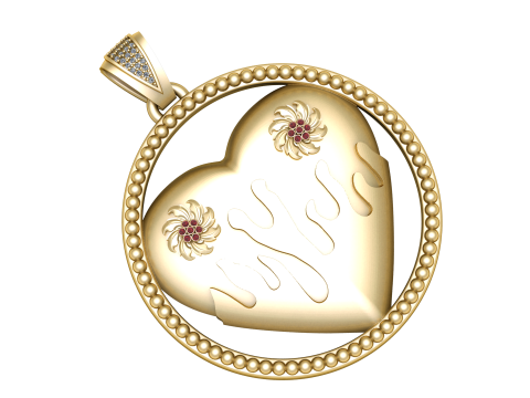 Heart Pendant 3D Printable Model 3D प्रिंट मॉडल