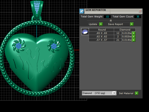 Heart Pendant 3D Printable Model Model do druku 3D