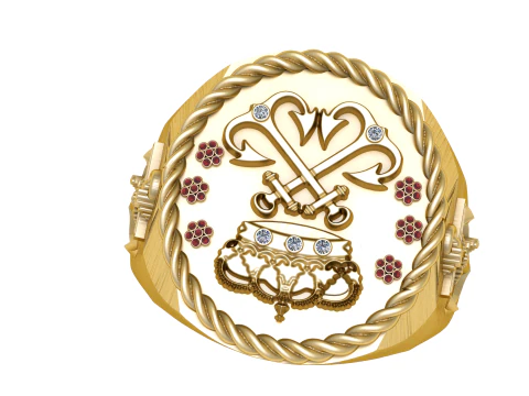Taaj Gold Ring 3D Printable Model 3D Print Model