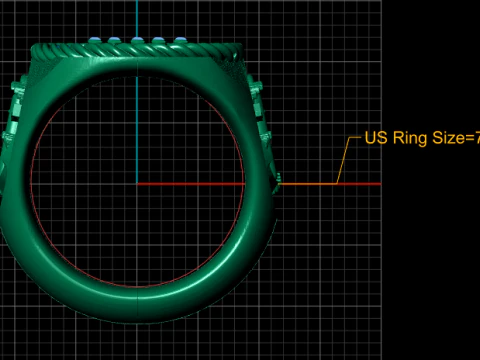 Taaj Gold Ring 3D Printable Model 3D Print Model