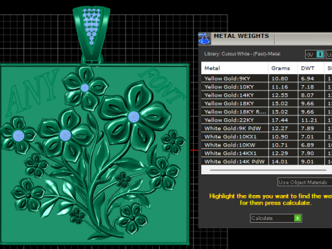 Square Flower Pendant 3D Printable Model Model Cetak 3D