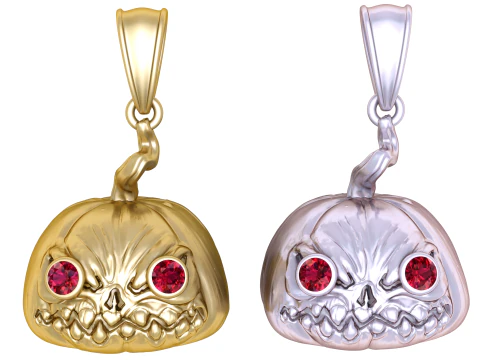 Scary Pumpkin Pendant 3D Printable Model 3D Print Model