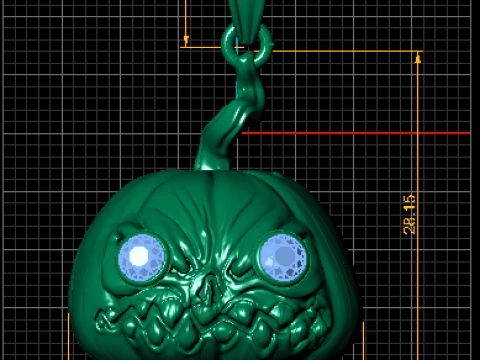 Scary Pumpkin Pendant 3D Printable Model 3D Print Model