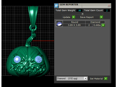 Scary Pumpkin Pendant 3D Printable Model 3D Print Model