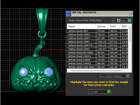Scary Pumpkin Pendant 3D Printable Model 3D Print Model