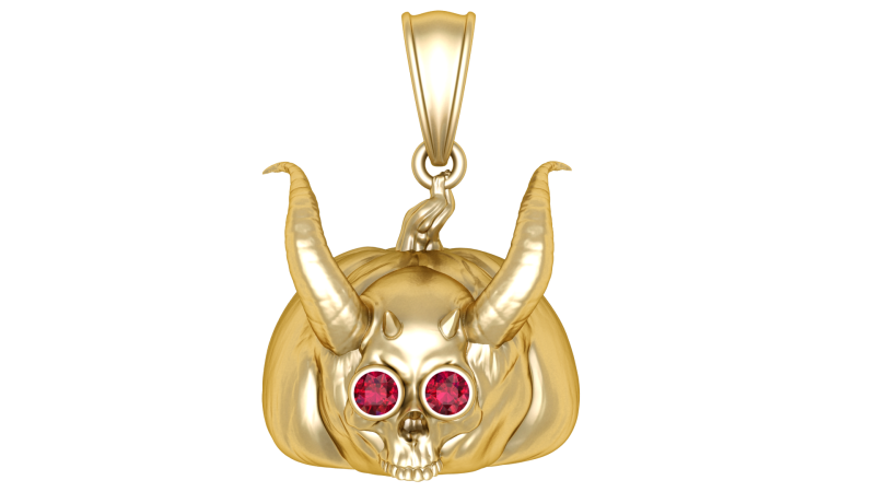 Gold Monster Pendant 3D Printable Model 3D प्रिंट मॉडल .c4d .max .obj .3ds .fbx .stl .blend 