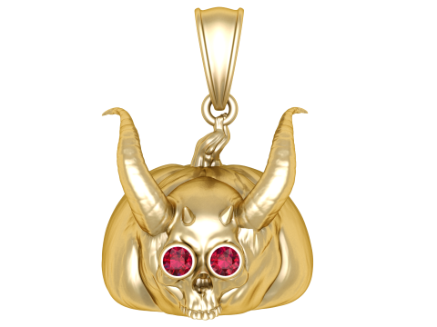 Gold Monster Pendant 3D Printable Model 3D Принт Модель