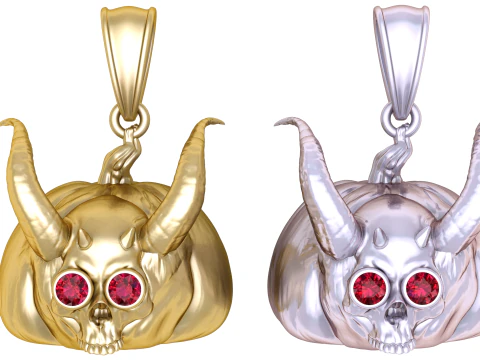 Gold Monster Pendant 3D Printable Model 3D Print Model
