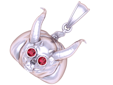 Gold Monster Pendant 3D Printable Model 3D प्रिंट मॉडल