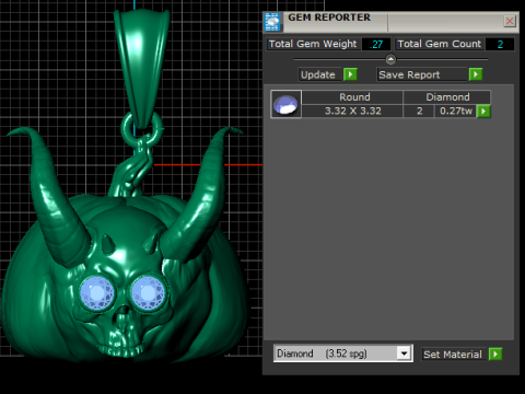 Gold Monster Pendant 3D Printable Model 3D प्रिंट मॉडल