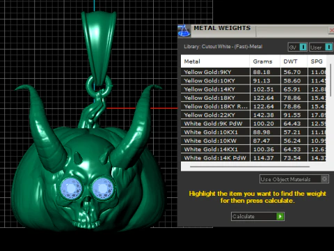 Gold Monster Pendant 3D Printable Model 3D Print Model