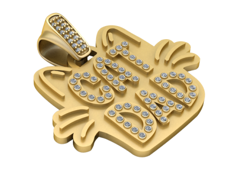 Cat Dad Pendant 3D Printable Model 3D Baskı Modeli