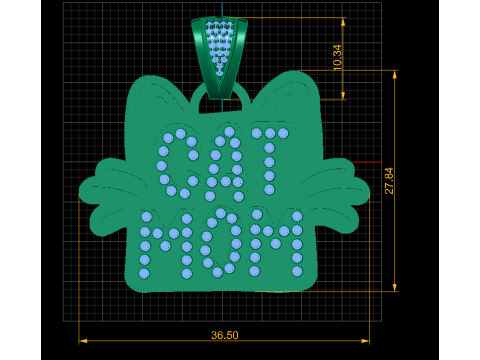 Cat Mom Pendant 3D Printable Model 3D Print Model