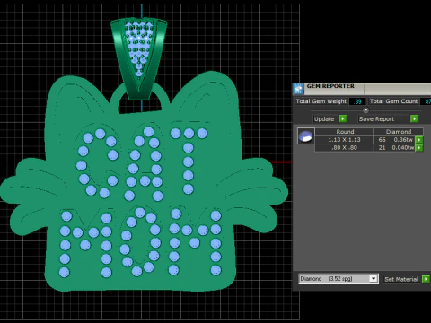 Cat Mom Pendant 3D Printable Model 3D Print Model