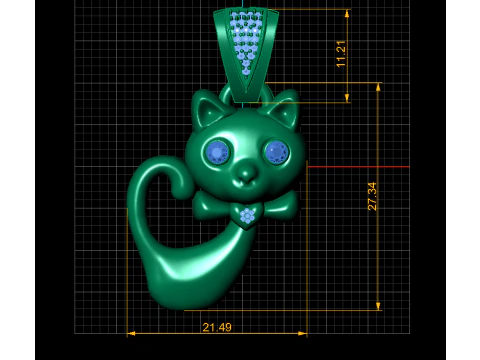 Speelse kattenhanger 3D printbaar model 3D printmodel