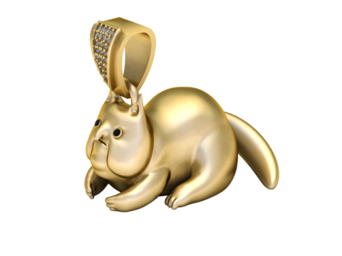 Dog Pendant 3D Printable Model 3D Baskı Modeli