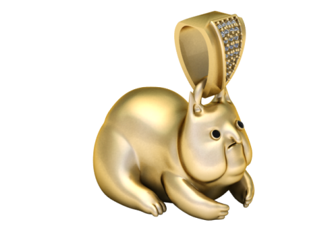 Dog Pendant 3D Printable Model Modèles 3D en vedette