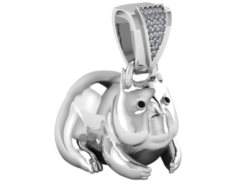 Dog Pendant 3D Printable Model Modèles 3D en vedette