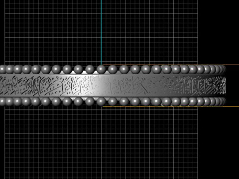 Elegant Arabic calligraphy bracele 3d printable model 3D Baskı Modeli