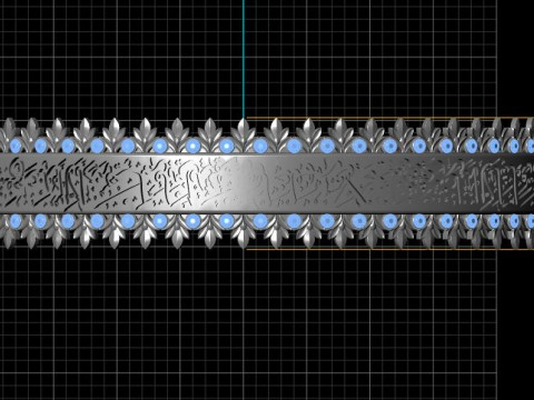 Arabic Elegance Calligraphy Bangle bracelet 3D PRINNTABLE MODEL 3D Baskı Modeli
