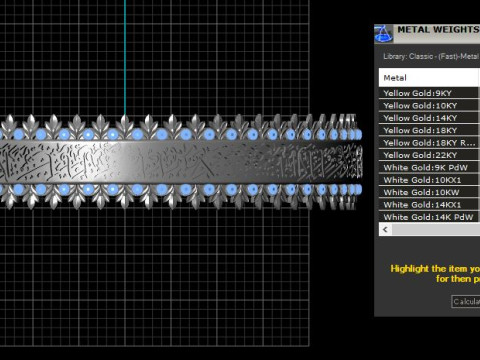 Arabic Elegance Calligraphy Bangle bracelet 3D PRINNTABLE MODEL 3D Baskı Modeli