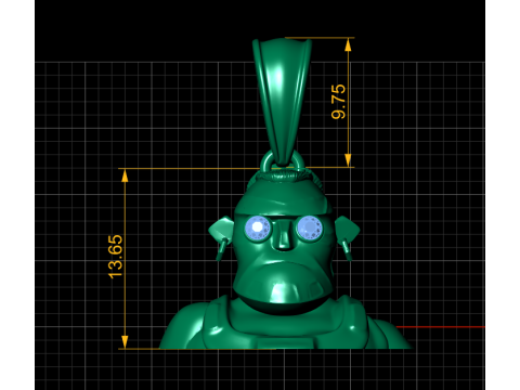 Grog Bot Pendant 3D Printable Model 3D Принт Модель
