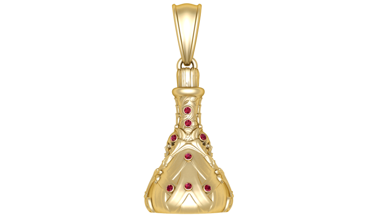Pot-Shaped Pendant 3D Printable Model 3D 프린트 모델 .c4d .max .obj .3ds .fbx .stl .blend