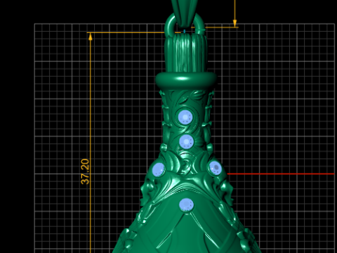 Pot-Shaped Pendant 3D Printable Model 3D 프린트 모델