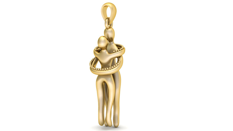 Eternal Embrace Pendant 3D PRINDABLE MODEL Modelo de impresión 3D .c4d .max .obj .3ds .fbx .stl .blend