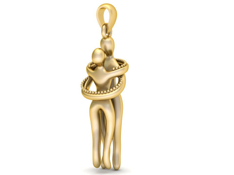 Eternal Embrace Pendant 3D PRINDABLE MODEL 3D 프린트 모델