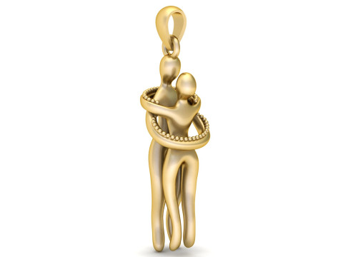 Eternal Embrace Pendant 3D PRINDABLE MODEL Modelo de impresión 3D