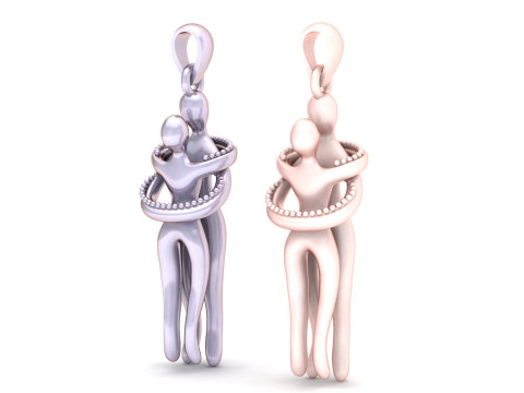 Eternal Embrace Pendant 3D PRINDABLE MODEL Modelo de impresión 3D