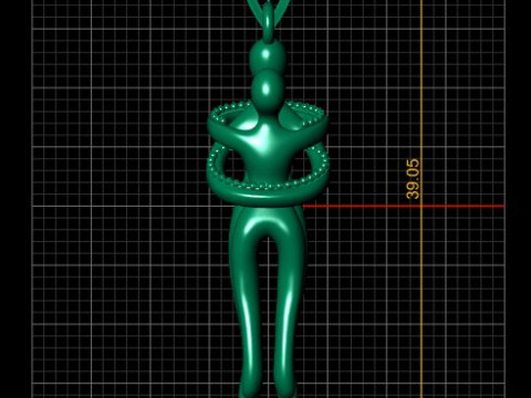 Eternal Embrace Pendant 3D PRINDABLE MODEL Modelo de impresión 3D