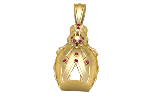King Pendant 3D Printable Model 3D Принт Модель