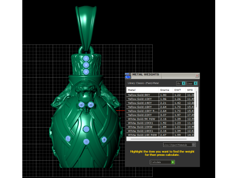 King Pendant 3D Printable Model 3D Print Model