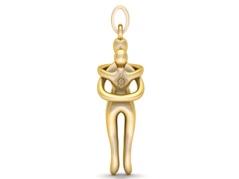 Symbol of Love and Unity Pendant 3D PRINDABLE MODEL Model Cetak 3D
