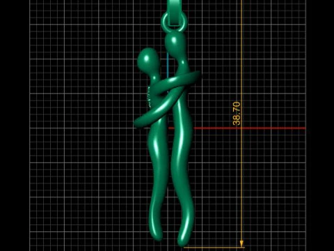 Symbol of Love and Unity Pendant 3D PRINDABLE MODEL 3D Print Model