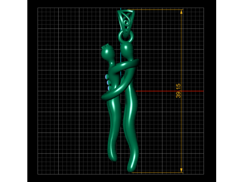 Elegant Jewelry Casting Model Pendant 3DPRINTABLE MODEL 3D Print Model