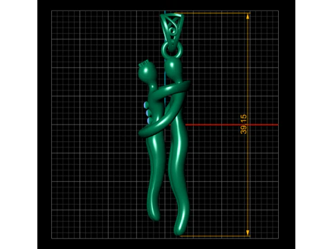 Elegant Jewelry Casting Model Pendant 3DPRINTABLE MODEL 3D Print Model