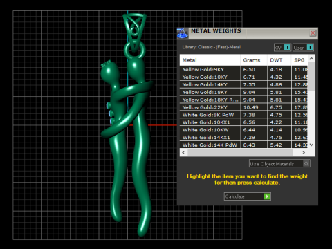 Elegant Jewelry Casting Model Pendant 3DPRINTABLE MODEL 3D Print Model