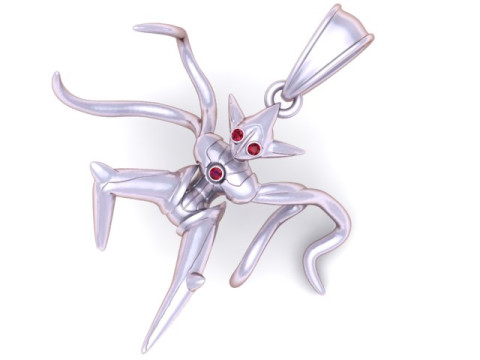 Deoxys Pendant 3D Printable Model 3D Baskı Modeli
