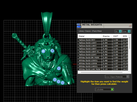 Lion Head CZ Pendant 3D Printable Model 3D Принт Модель