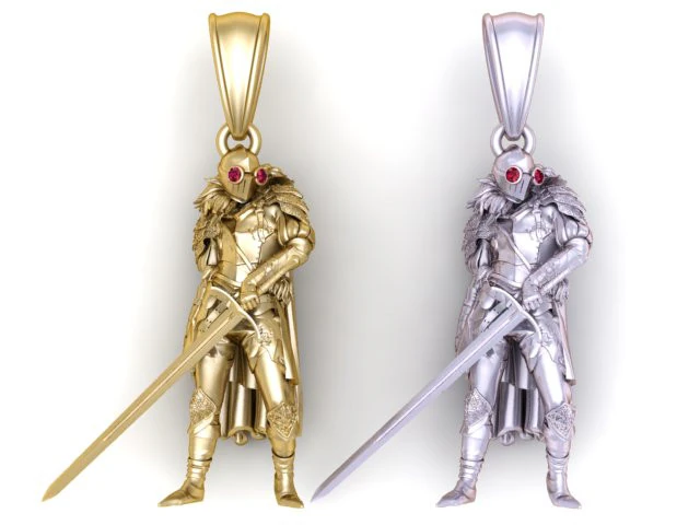 Warrior Pendant 3D Printable Model 3D Print Model .c4d .max .obj .3ds .fbx .stl .blend 